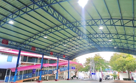 ติดตั้งระบบแสงสว่างโดม (วัดเกาะแก้วเวฬุวัน)